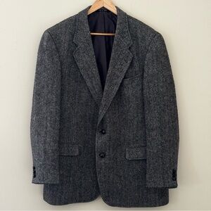 Jean Paul Germain Gray Herringbone 100% Wool Blazer Size 42R